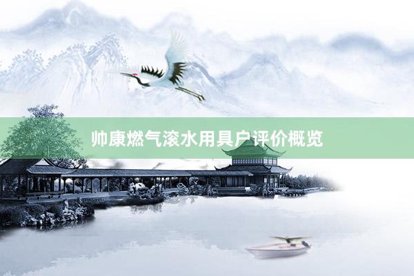 帅康燃气滚水用具户评价概览